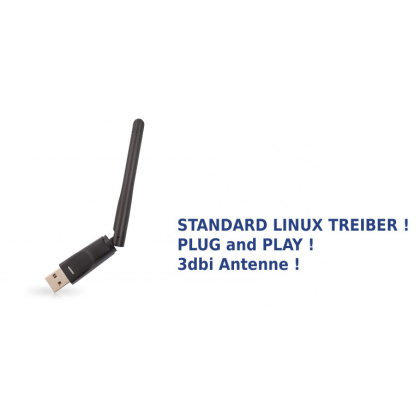 Linux Wireless USB Adapter mit 3dbi Antenne (WLAN/WiFi)