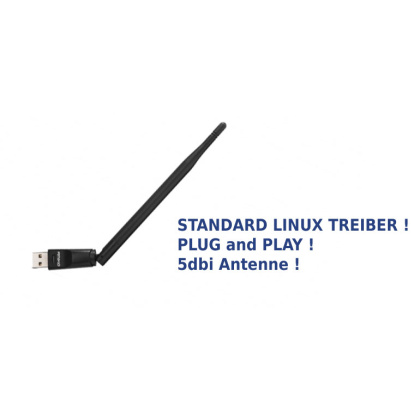 Linux Wireless USB Adapter mit 5dbi Antenne (WLAN/WiFi)