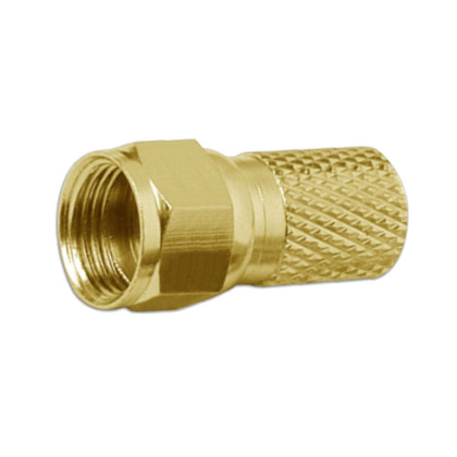 F-Stecker 7mm Premium Messing vergoldet