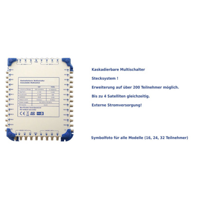 Multischalter SMATV 9/16 KASKADIEBAR