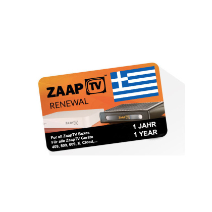 ZaapTV Griechisch 1 Jahr Verlängerung / App Aktivierungscode / Renewal