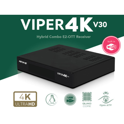 Amiko Viper 4k v30 UHD DVB-S2x/C/T2 Combo Enigma2 WLAN integriert
