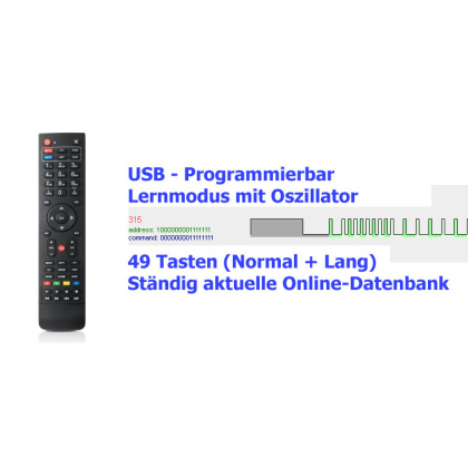Satmedia 4in1 Fernbedienung für Clarke-Tech HD Serie (3100-6600)