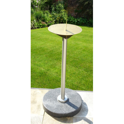 Sonnenuhr Horizon D29 Unikat Standort produziert Messing inkl. Edelstahl/Granit Säule