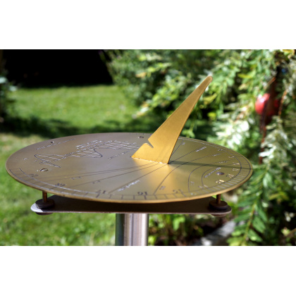 Sonnenuhr Horizon D29 Unikat Standort produziert Messing