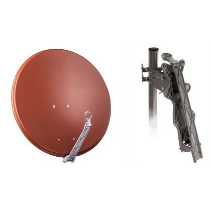 D-Line Profi Voll ALU Spiegel 80 cm Ziegelrot