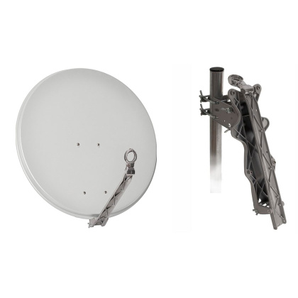 D-Line Profi Voll ALU Spiegel 80 cm Hellgrau