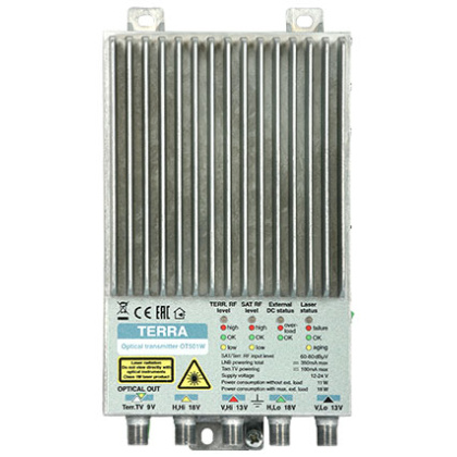 Terra OT501W Optical Transmitter FTTH Sender für 4xSATIF DVB-S2/DVB-C/T