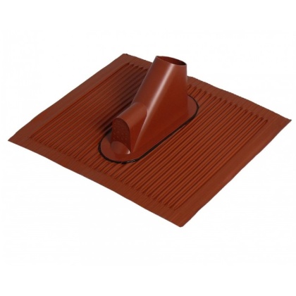 Profi Alu-Dachziegel 45x50 cm schwarz mit Kabeldurchführung für Masten bis Ø 60 mm